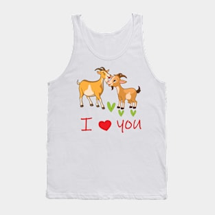 Valentine's goat - Happy Valentine's day Tank Top